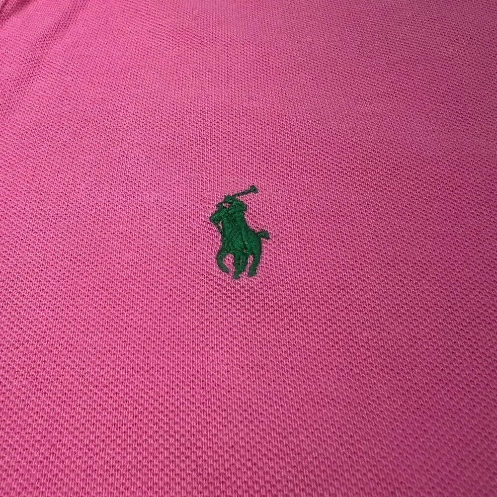 Polo Ralph Lauren Mens‎ Pink Custom Fit Polo Shirt XL